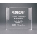 Crescent Crystal Clear Acrylic Award / Freestanding Curve - 4"x6"